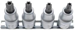 BGS technic 4 részes T-torx bit dugókulcs készlet, biztonsági, T40 -T55, 1/2" sínen (BGS-8885)