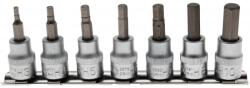 BGS technic 7 részes bit dugókulcs készlet, imbusz 3/8" sínen (BGS-5107) (BGS-5107)