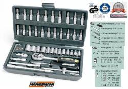 Brüder Mannesmann 46db-os MANNESMANN CROVA RACSNIS DUGÓKULCS BIT FEJ KÉSZLET 1/4" 10év GARANCIA