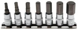BGS technic 1/4" bit dugókulcs készlet imbusz 7 részes 4 - 12 mm sínen (BGS-2161)