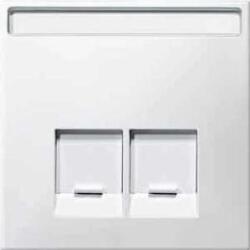 Schneider Electric Fedlap, 2Xrj45 Aljzathoz, System-D, Polárfehér MTN466619 (466619)