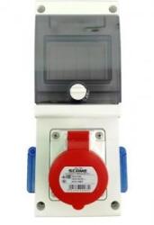 SCAME Építkezési kábelezett elosztószekrény IP44 4 modulos 5P 16A + 2xSchuko