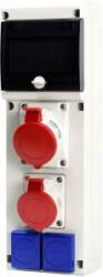 SCAME Építkezési kábelezett elosztószekrény IP44 6 modulos 5P 32A + 5P 16A + 2xSchuko
