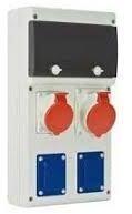 SCAME Építkezési kábelezett elosztószekrény IP44 8 modulos 5P 32A + 5P 16A + 2xSchuko