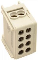 Tracon Electric Főáramköri leágazó kapocs, sínre szerelhető, szürke 2×25mm2 / 2×25mm2, 400VAC, 101A (FLE-25)