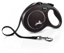flexi New Classic lesa automata cu banda pentru caini, negru, marimea L, 8 m