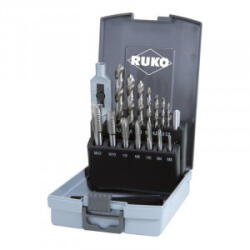 RUKO - Trusa tarozi si burghie M3-12, DIN 352, tip B, 15 piese [245004RO] (245004RO)