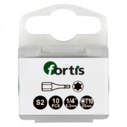 Fortis - Bit 1/4" DIN3126, C6.3, T10x25mm, 10 bucati [4317784729291] (4317784729291) - bricolaj-mag Set capete bit, chei tubulare