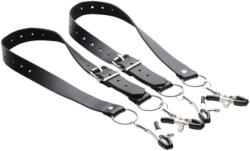 XR Brands - szeméremajak-széthúzó csipeszek (fekete)