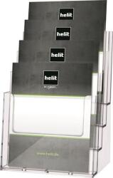 HELIT Prospektustartó, asztali, A4, 4 rekeszes, HELIT (INH2352402) - primatinta