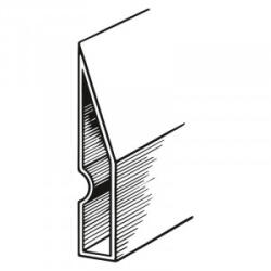 Fortis - Dreptar aluminiu tip trapez 97x18mm, 1.5m [4063726007414] (4063726007414)