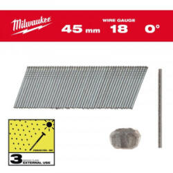 Milwaukee - Cuie din inox, 18G, 45 mm, pentru M18FN18GS, 5000 bucati [4932492563] (4932492563) - bricolaj-mag