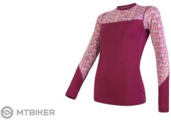 Sensor MERINO IMPRESS női póló, lilla/mintás (M) - mtbiker - 32 399 Ft