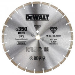 DEWALT - Disc diamantat segmentat pentru beton si piatra, 350mmx25.4/20mm [DT40213-QZ] (DT40213-QZ) - bricolaj-mag