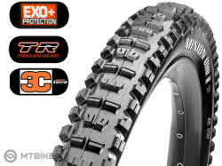 Maxxis Minion DHR II 27.5x2.80" EXO+ TR 3C MaxxTerra külső gumi, kevlárperemes