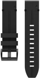 Ricardo Curea QuickFit 26 mm, din piele, neagră, cu cataramă neagră (Garmin Fenix 7X/6X/5X, Tactix etc. )