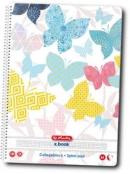 Herlitz Caiet cu spira A4, 100 file, patratele, Enjoy Life, Herlitz, diverse modele HZ9484790 (9484790)