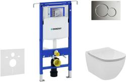 Geberit Duofix - Modul pentru WC suspendat cu clapetă Sigma01, crom lucios + Ideal Standard Tesi - WC și capac 111.355. 00.5 NF2 (111.355.00.5 NF2)