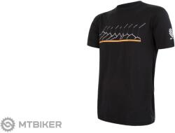 Sensor Érzékelő MERINO AIR PT póló, fekete (S)