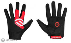 FORCE MTB Power kesztyű, fekete/piros (XXL)