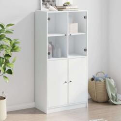 vidaXL fehér szerelt fa magasszekrény ajtókkal 68x37x142 cm (3295864) - pepita