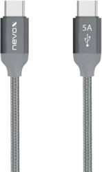 Nevox data and charging cable USB-C 2.0 > USB-C 2.0 (grey, 2 meters) (1654)