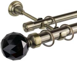 Cristal Noir - Dupla Függönyrúd - Antik Arany - 400 cm (CRISTAL-NOIR - D01G-400)