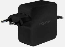 Approx Univerzális USB Type-C Notebook adapter 90W Fekete APPA90C (APPA90C)