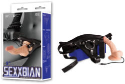 NMC Sexxbian 5" Vibrating Dong & Harness - jokerjoy