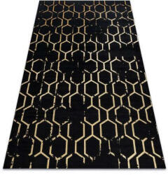  GLOSS Art Deco Szőnyeg - Fekete-Arany - 200x290 cm (AT3273)