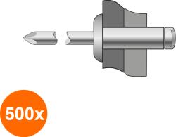 Bralo Set 500 x Pop-nituri Cap Bombat Aluminiu / Aluminiu-4.8 X 12 (COR-500xBR.1160004812S)