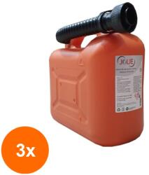 Jolie Set 3 x Canistra pentru Produse Petroliere Gama Standard, 5 l, Jolie (DEM-3xMDR-07)