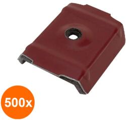 Tecfi Set 500 x Saiba de Coama cu Garnitura din Cauciuc Epdm Marimea 40, Otel, Zincat - 58x40x50x13x6.5 (COR-500xT.AE0700040S)