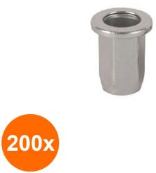 Bralo Set 200 x Piulite-nit Hexagonale Cap Lat Otel-M 8 x 19.5 (COR-200XBR.311118011S)