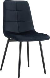 TEMPO KONDELA Étkezőszék, fekete Velvet szövet/fém, DAMIA TYP 1