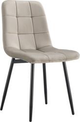 TEMPO KONDELA Szék, szürkésbarna Taupe Velvet szövet/fekete, RAMITA TYP 3
