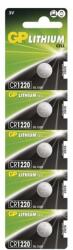 GP Batteries Lítium gombelem GP CR1220, 5db 70418 (1042122015)