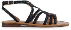Geox sandale de piele D SOZY S femei, culoarea negru, D35LXA 00081 C9999 PPYX-OBD1K0_99X