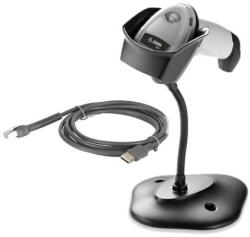 Zebra Ds2208-sr White (with Stand) Usb Kit: Ds2208-sr00006zzww Scanner, Cba-u21-s07zbr Shielded Usb Cable, 20-71043-04r Stand (ds2208-sr6u2100sgw)