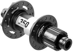 DT Swiss 350 hátsó kerékagy kazettás lánckeréksorhoz, 32H, tárcsafékes, 6 csavaros, átütőtengelyes (12x148 mm), Boost, Microspline 12s kazettával, 277g, fekete