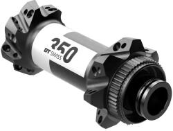 DT Swiss 350 Straightpull első agy, 28H, tárcsafékes (CenterLock), átütőtengelyes (15x100 mm), 130g, fekete