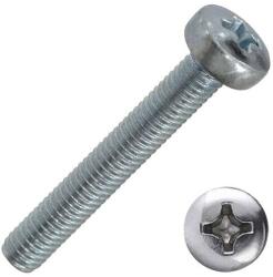  D-fejű Metrikus Csavar - M4x10 - Horganyzott - 10 db (3902303)