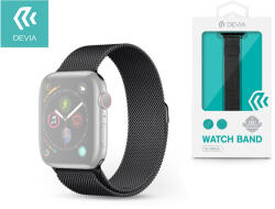 DEVIA Apple Watch fém szíj - Devia Elegant Series Milanese Loop - 38/40/41 mm - fekete (ST325052)