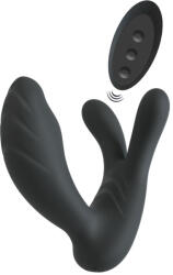 Sweet Smile Smile - Vibrator punct G și P - funcție telecomandă - silicon negru (54020340000) Vibrator