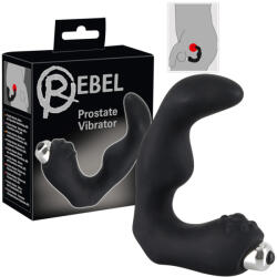Rebel - vibrator pentru prostată curbat - silicon negru (05859040000) Vibrator