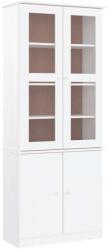 vidaXL Alta fehér tömör fenyőfa üvegvitrin 77x35x186, 5 cm (353950) - pepita
