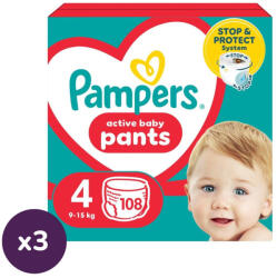 Pampers Active Baby Pants bugyipelenka 4, 9-15 kg, 324 db