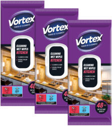 Vortex konyhai nedves törlőkendő Flip top (3x48 db)