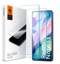 Spigen AGL08294 Xiaomi Redmi Note 13 Spigen GlastR Slim edzett üveg képernyővédő fólia, felhelyezést segítő kerettel, 2 db-os csomag, átlátszó (AGL08294)
