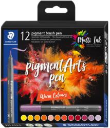 STAEDTLER Флум. Staedtler Pigment Brush 371, 12цв, топли цв (31653-А-371 C12-5)